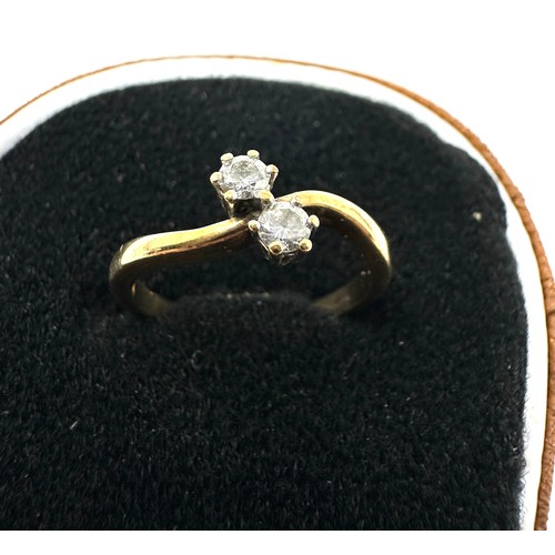 137 - 9ct gold diamond  ring (2.6g)