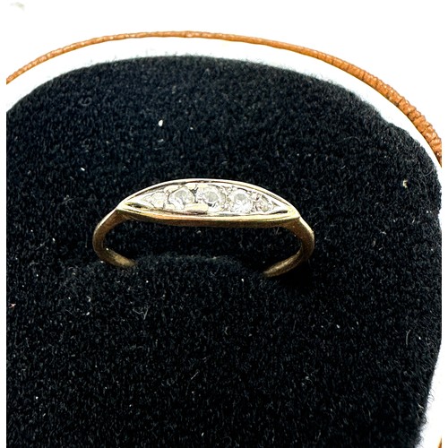 244 - 18ct gold old cut diamond ring (1.3g)