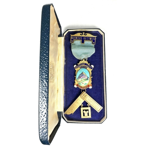 375 - Boxed Silver Masonic Jewel Lodge No. 6406