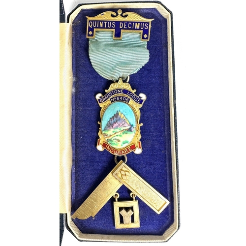 375 - Boxed Silver Masonic Jewel Lodge No. 6406