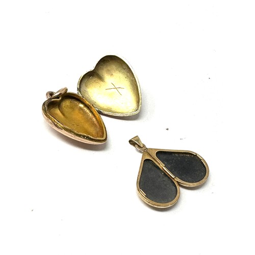 100 - 2 x 9ct gold locket pendants  (6.3g)