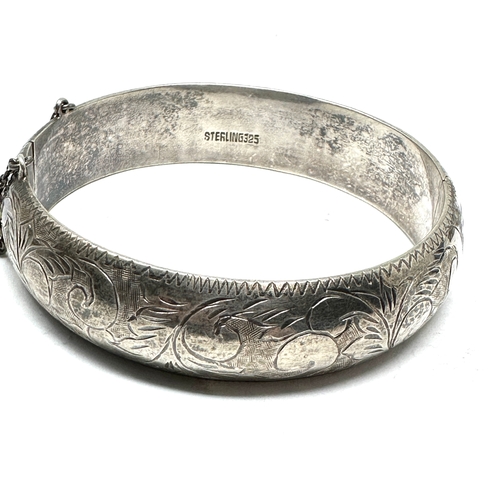 295 - 2 vintage silver bangles weight 45g