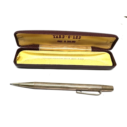 15 - Vintage  Silver Yard O Led Propelling Pencil, London silver hallmarked original  Boxed.