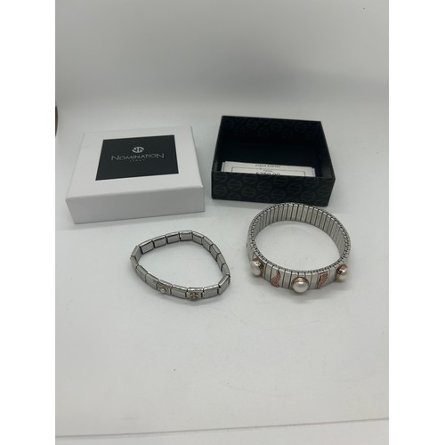 540 - 2 Boxed nomination charm bracelets