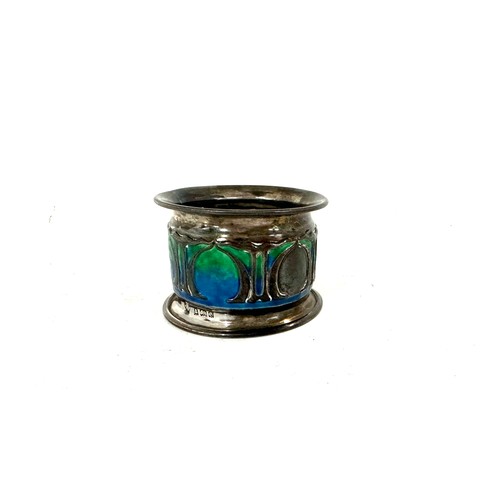 418 - Antique silver and enamel william Hatton and sons napkin ring