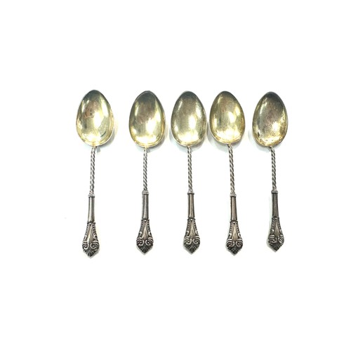 428 - Set of 5 silver spoons