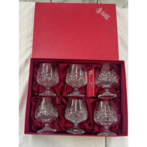 99 - Set of 6 Schott Zwiesel Germany brandy glasses in original box