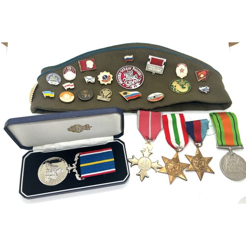 456 - Selection of RAF/ Military items includes WW2 medals etc