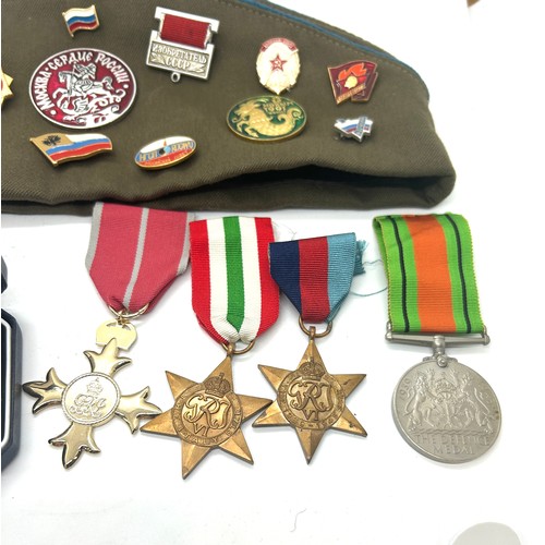 456 - Selection of RAF/ Military items includes WW2 medals etc