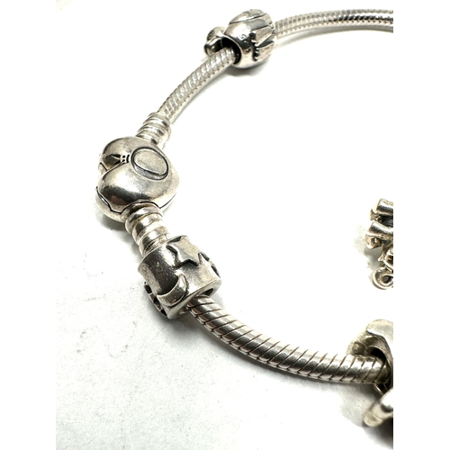 308 - silver pandora snake bracelet & charms