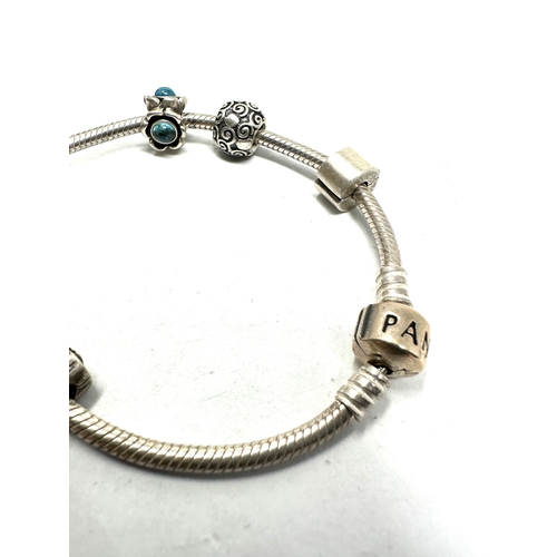 312 - silver pandora snake bracelet & charms