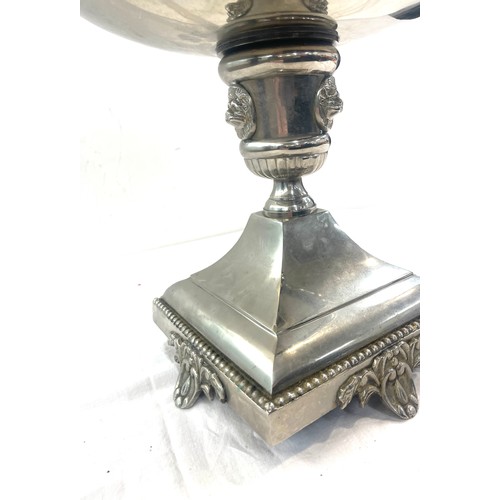 370 - Vintage silver plated punch bowl measures approx 16 inches tall by 15 inches diameter