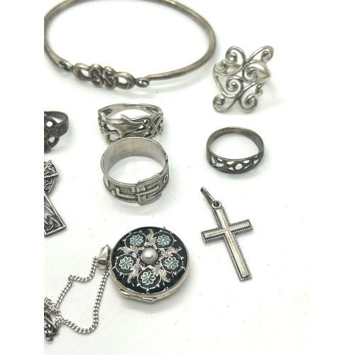 439 - Selection of silver jewellery includes Ortak etc