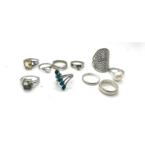 430 - Selection of assorted silver rings