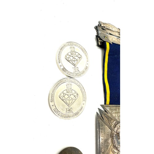 461 - Selection of assorted medals includes WW2 and Masonic young pride of canning town 1899 lodge medal