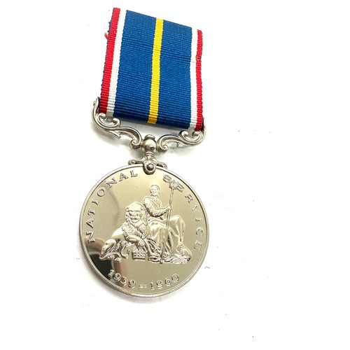 462 - Vintage boxed National Service Medal