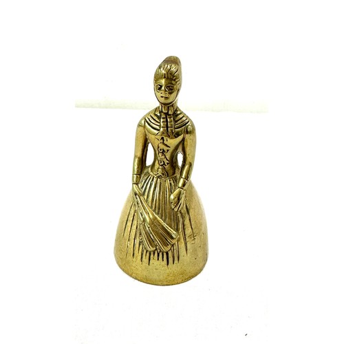 377 - Vintage brass lady bell with feet