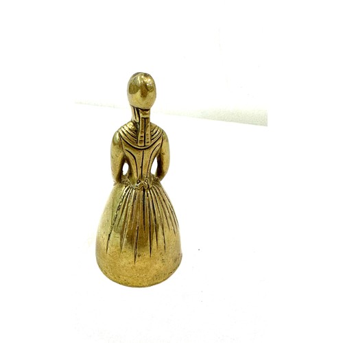 377 - Vintage brass lady bell with feet