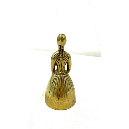 377 - Vintage brass lady bell with feet