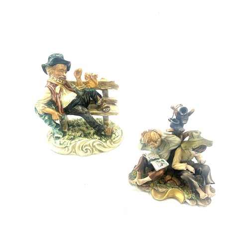 91 - 2 Vintage capodimonte figures, A/F