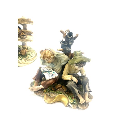 91 - 2 Vintage capodimonte figures, A/F