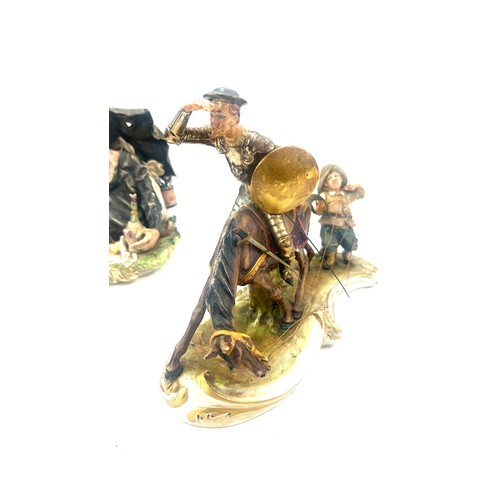 139 - 2 Vintage Capodimonte figures includes knight on horse with man