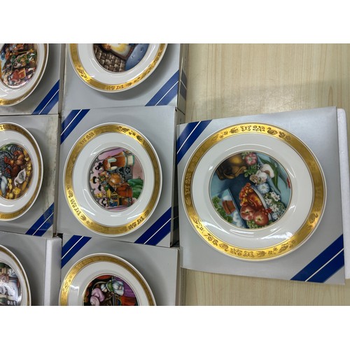 212 - 12 boxed Vintage 1975 Royal Copenhagen The Hans Christian Andersen Fairy Tales Plates