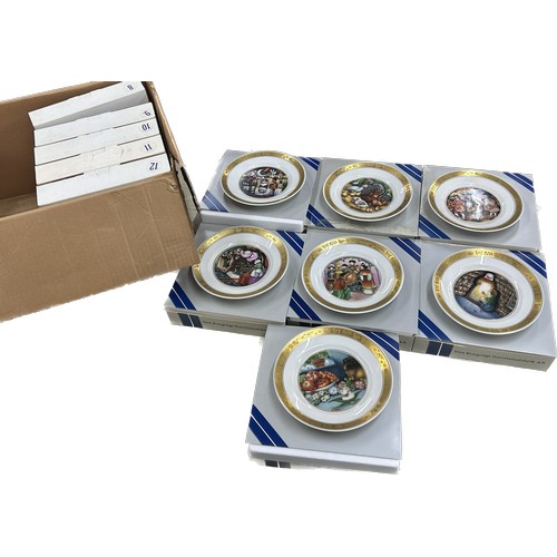 212 - 12 boxed Vintage 1975 Royal Copenhagen The Hans Christian Andersen Fairy Tales Plates