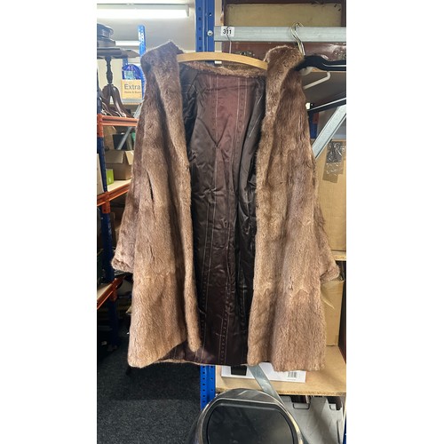 218 - 2 Ladies vintage fur coats, one marked by Mar Barry of New Bond Street