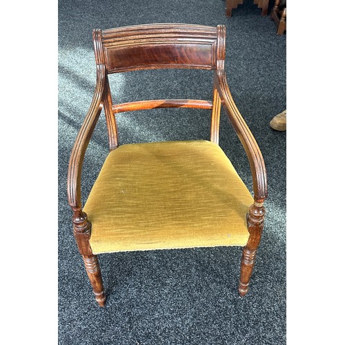 347 - Antique mahogany carver chair