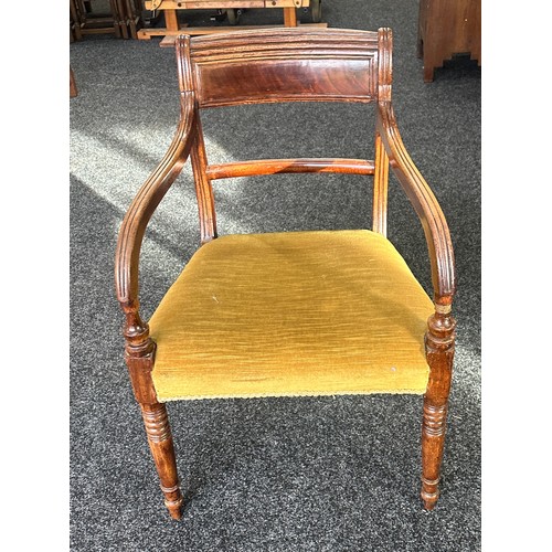 347 - Antique mahogany carver chair