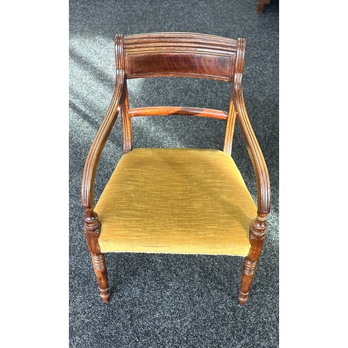 347 - Antique mahogany carver chair