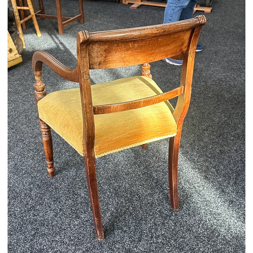 347 - Antique mahogany carver chair