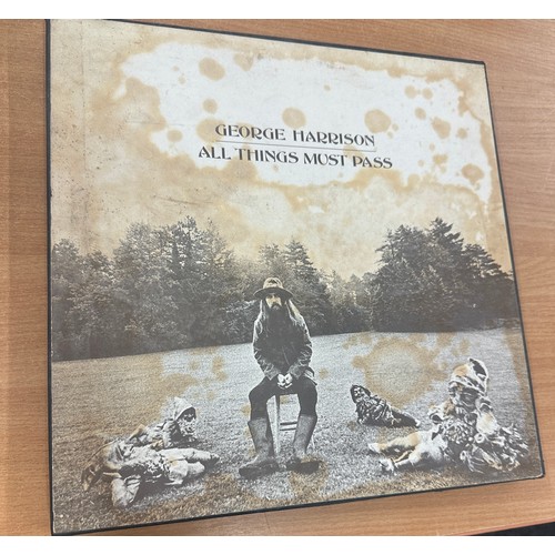 61 - Boxed George Harrison Album ' All Things Must Pass 1970' complete with poster in excellent condition