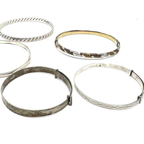 243 - selection of 5 silver jewellery bracelets weight 45g