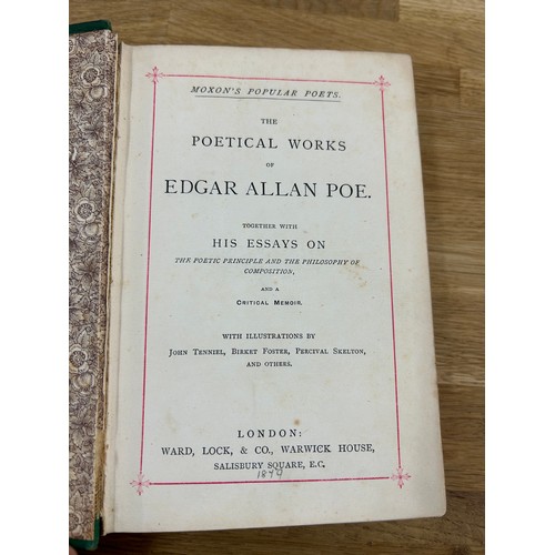 428 - Vintage Poes poetical works book, the poetical works of edgar allan poe first edition, edited by w.m... 