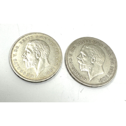 389 - 2 silver 1935 george V crowns