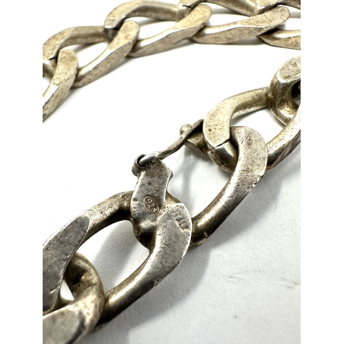 258 - Vintage curb link silver bracelet weight 37g