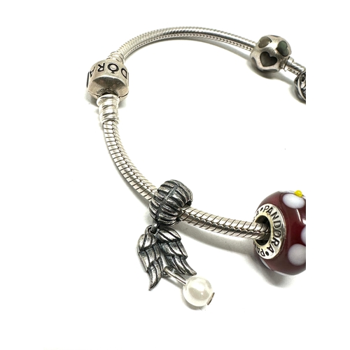 260 - silver pandora snake bracelet & charms