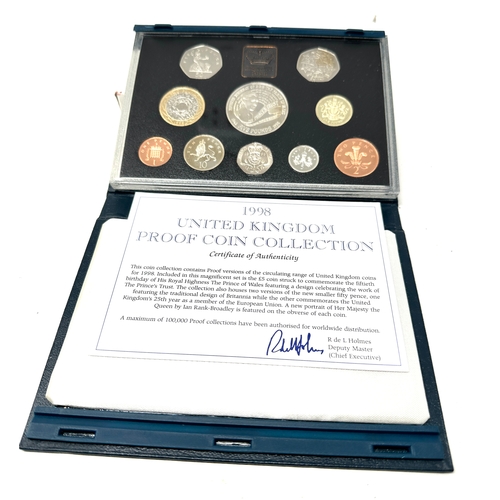 395 - 1998 United Kingdom Royal Mint Proof Coin Collection with CoA and Box