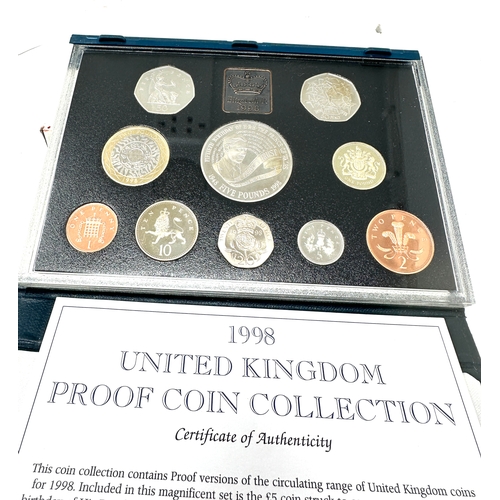 395 - 1998 United Kingdom Royal Mint Proof Coin Collection with CoA and Box