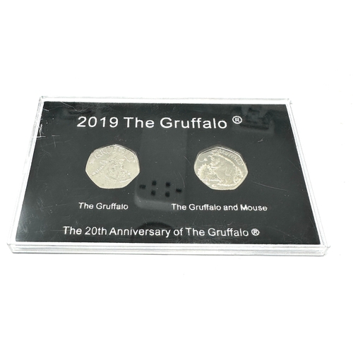 399 - 2019 the Gruffalo & the gruffalo and mouse 50p coins cased