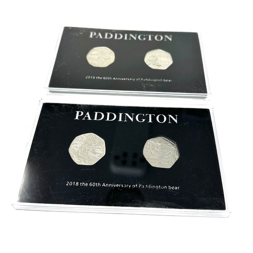 400 - 2 cased Paddington 2018 50p coins