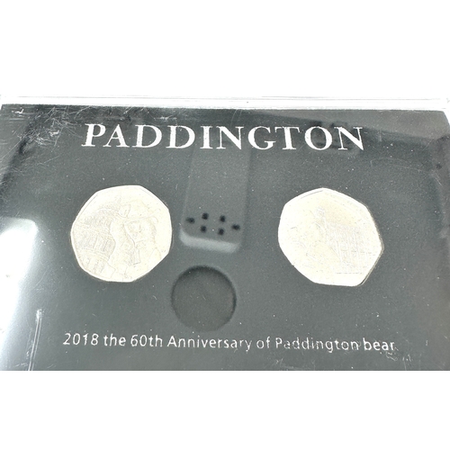 400 - 2 cased Paddington 2018 50p coins