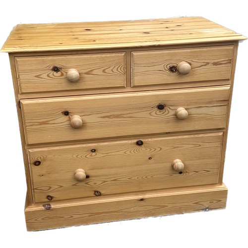 308 - 2 over 2 pine chest of drawers 32 inches tall 36 inches wide 18 inches depth