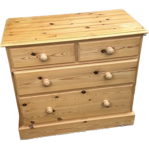 308 - 2 over 2 pine chest of drawers 32 inches tall 36 inches wide 18 inches depth