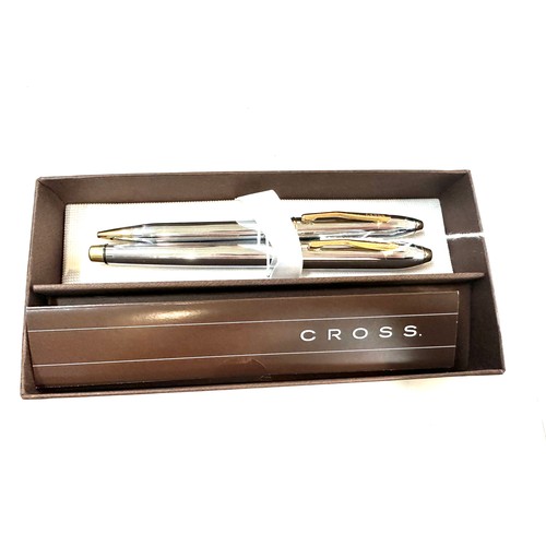 435 - Cross stainless pen and ball pen set