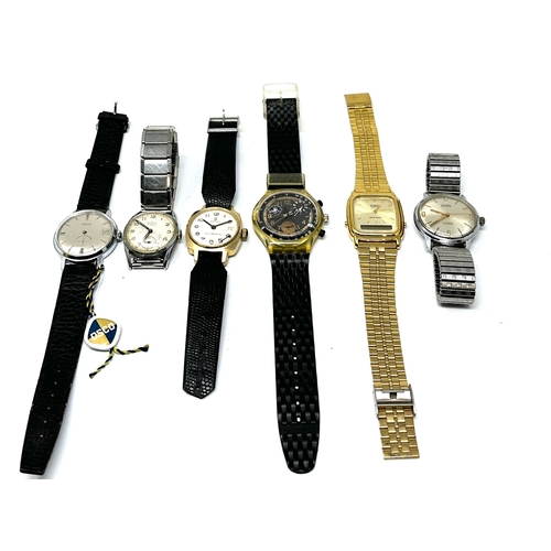 339 - selection of vintage gents wristwatches inc quartz & manual wind glaco services swatch casio flora &... 