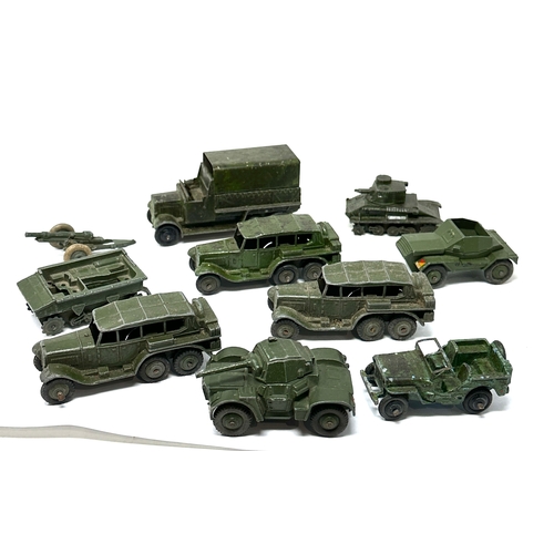 384 - Selection of vintage Dinky military vehicles