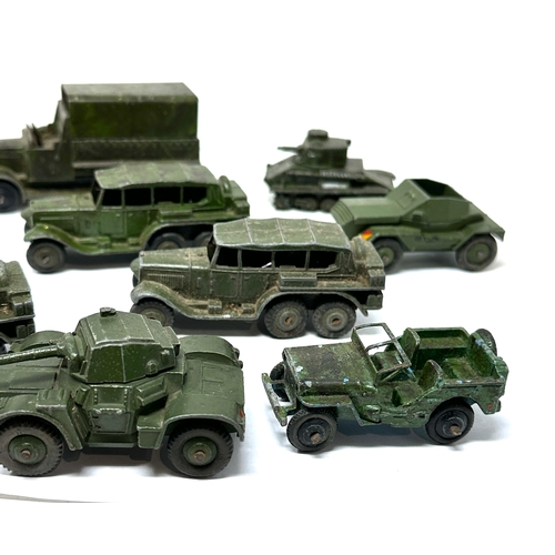 384 - Selection of vintage Dinky military vehicles